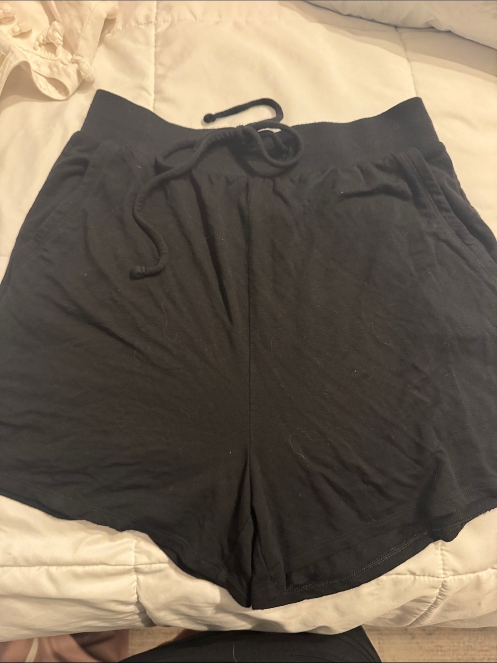 Express Women's Black Drawstring Lounge Shorts